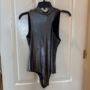 Black Sleeveless Bodysuit with Mock Turtleneck. BCBG MAXAZRIA. With tags